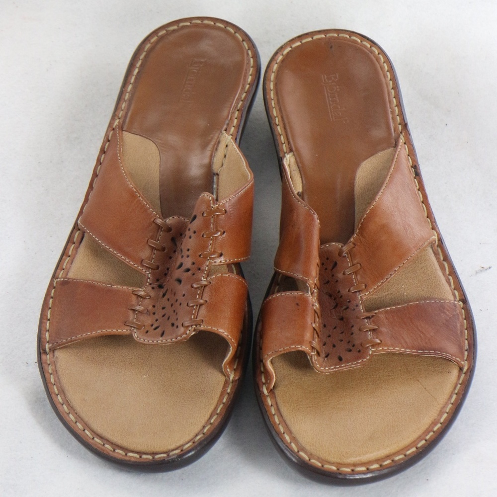 Bjorndal Women's Brown Leather Maggie Sandals - Picture 7 of 8